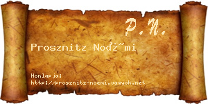 Prosznitz Noémi névjegykártya